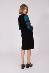 Black Pisces Midi Dress